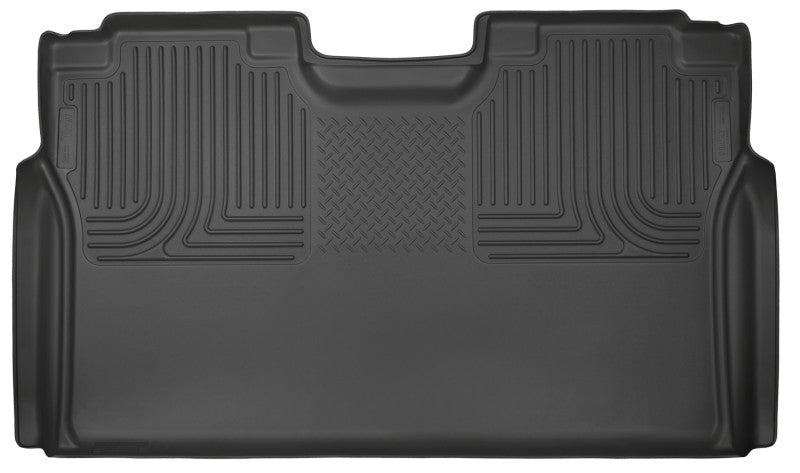 Husky Liners Ford F-150 Lightning SuperCrew Cab WeatherBeater Black 2nd Seat Floor Liner