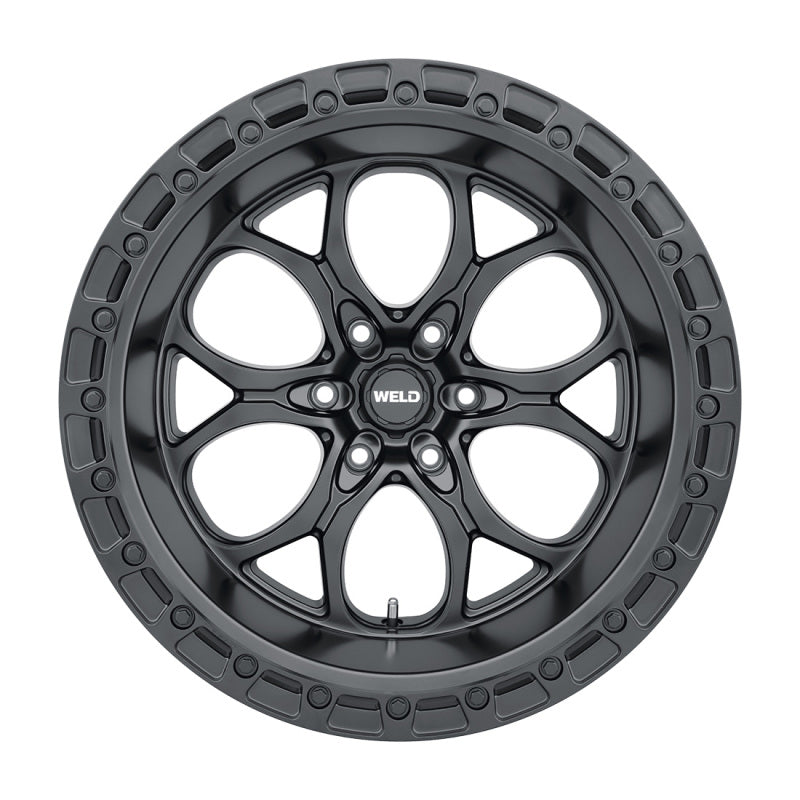 Weld W108 20X10 Ledge 6X135 ET-18 BS4.75 Satin Black / Black Ring 87.1