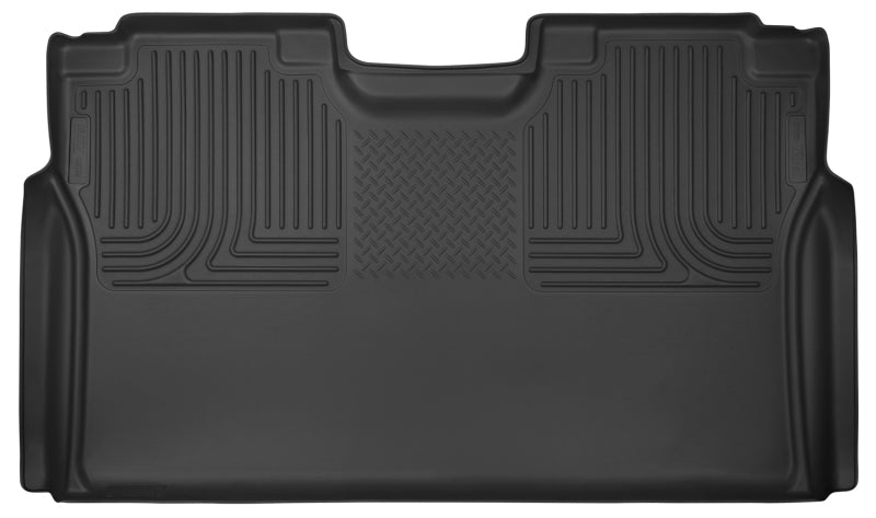 Husky Liners Ford F-150 Lightning SuperCrew Cab WeatherBeater Black 2nd Seat Floor Liner
