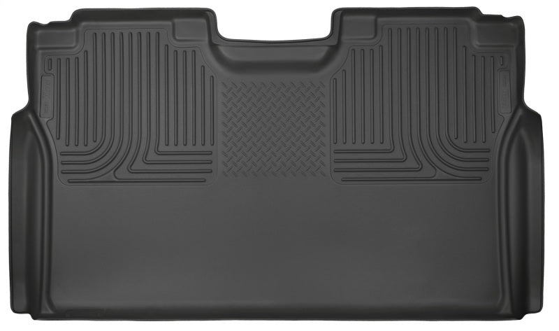 Husky Liners Ford F-150 Lightning SuperCrew Cab WeatherBeater Black 2nd Seat Floor Liner