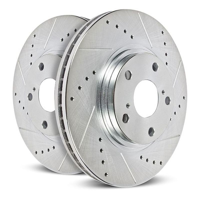 Power Stop 2022+ Ford F-150 Lightning Rear Drilled & Slotted Rotor (Pair)