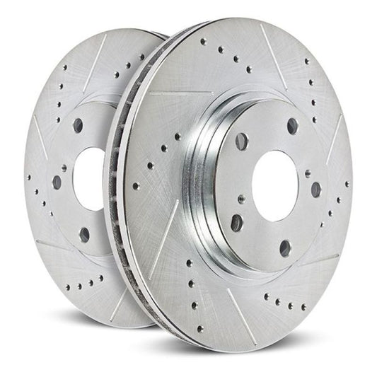 Power Stop 2022+ Ford F-150 Lightning Rear Drilled & Slotted Rotor (Pair)