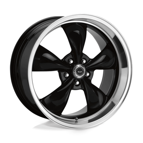 American Racing AR105 TORQ THRUST M GLOSS BLACK W/ MACHINED LIP 5X114.3 18X9