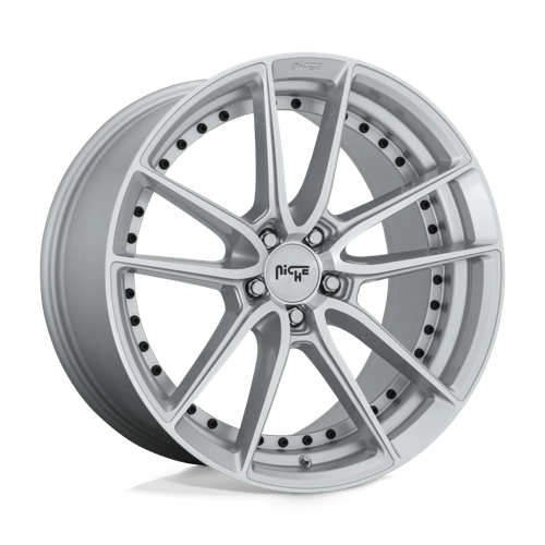 Niche 1PC M221 DFS GLOSS SILVER MACHINED 5X114.3 19X9.5