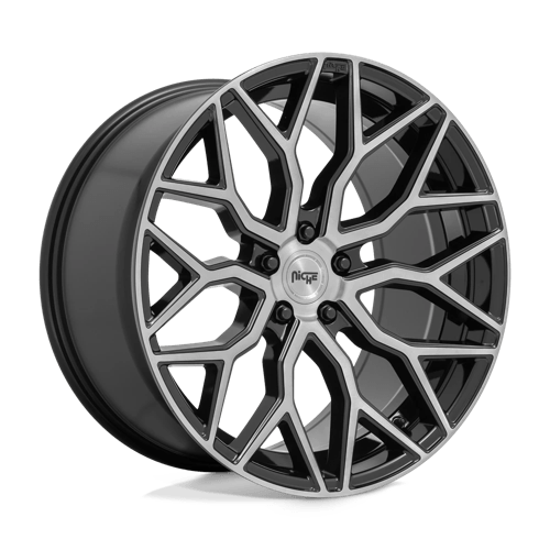 Niche 1PC M262 MAZZANTI GLOSS BLACK BRUSHED FACE 5X114.3 19X9.5