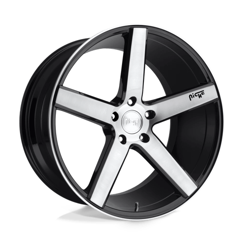 Niche 1PC M124 MILAN GLOSS BLACK BRUSHED 5X114.3 18X8