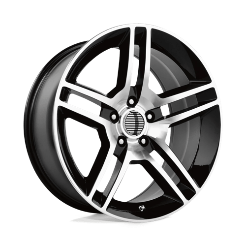 Performance Replicas PR101 GLOSS BLACK MACHINED 5X114.3 18X10