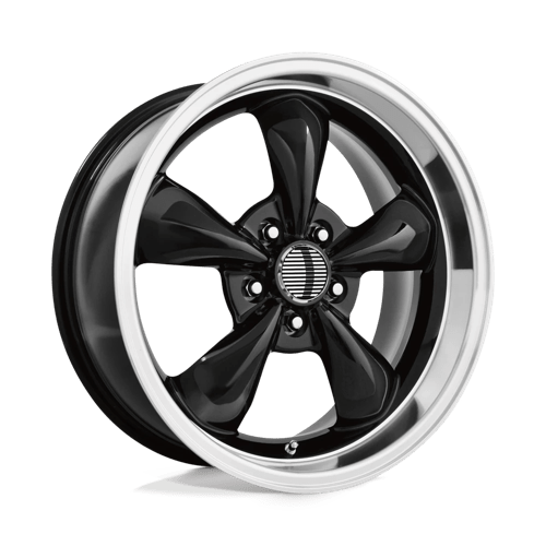 Performance Replicas PR106 GLOSS BLACK W/ MACHINED LIP 5X114.3 18X9