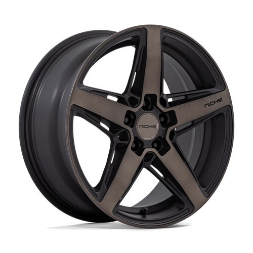Niche 1PC M271 TERAMO MATTE BLACK W/ DOUBLE DARK TINT FACE 5X114.3 18X8