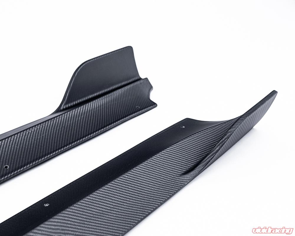 VR Aero 2018+ Tesla Model 3 Matte Carbon Fiber Side Skirts