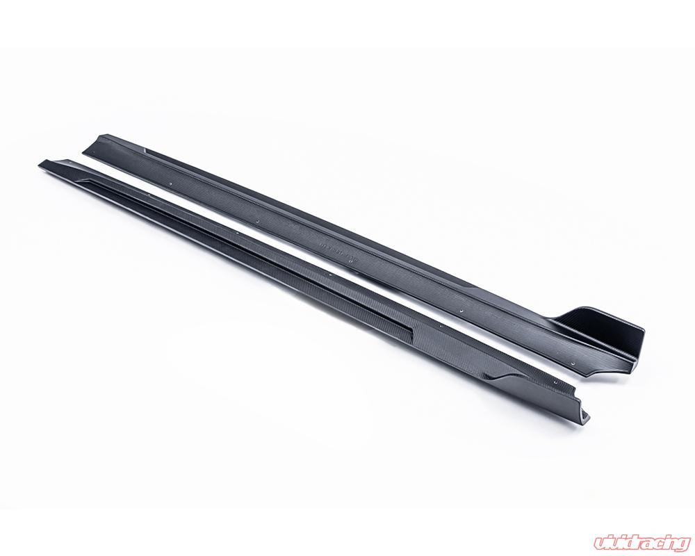 VR Aero 2018+ Tesla Model 3 Matte Carbon Fiber Side Skirts