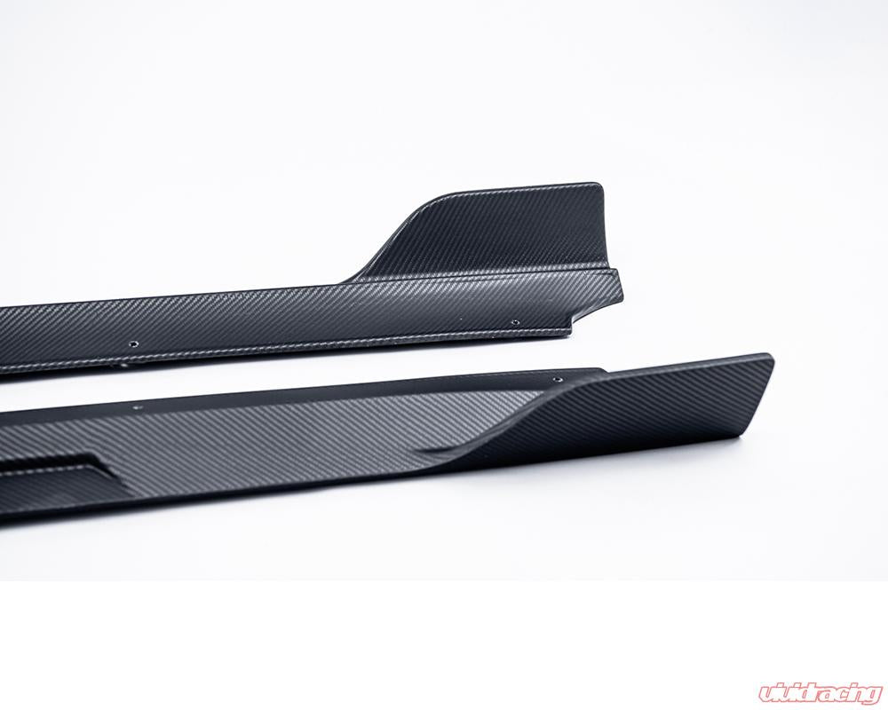 VR Aero 2018+ Tesla Model 3 Matte Carbon Fiber Side Skirts