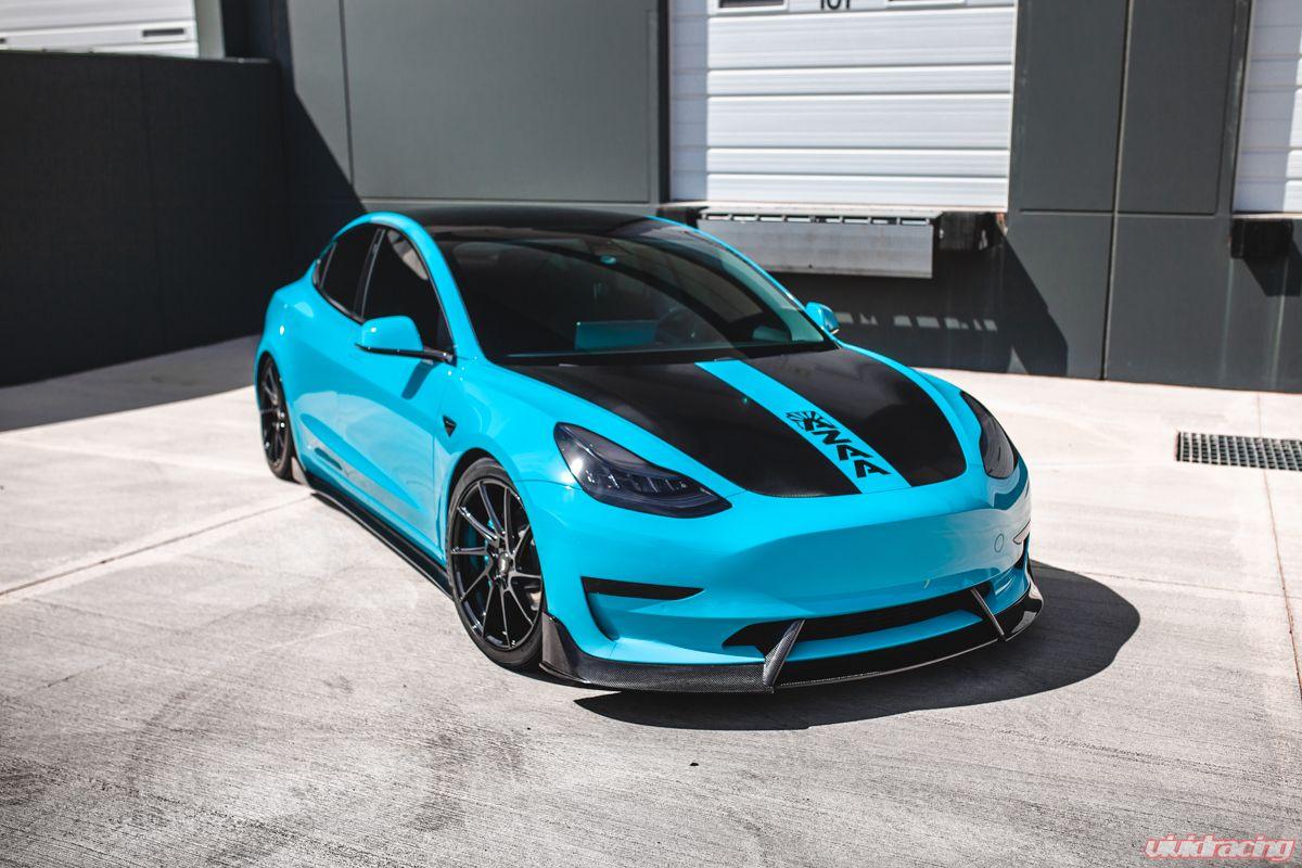 VR Aero SL Style Carbon Fiber Side Skirts Tesla Model 3 2018+