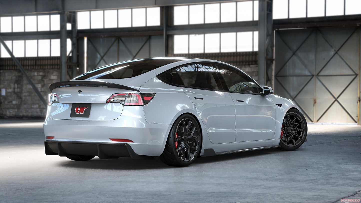 VR Aero 2018+ Tesla Model 3 Gloss Carbon Fiber Rear Diffuser