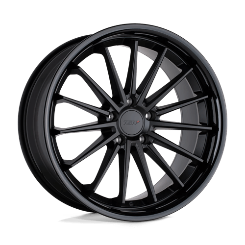 TSW MARINA MATTE BLACK W/ GLOSS BLACK LIP 5X114.3 20X10