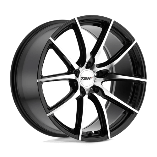 TSW SPRINT GLOSS BLACK W/ MIRROR CUT FACE 5X114.3 19X8.5