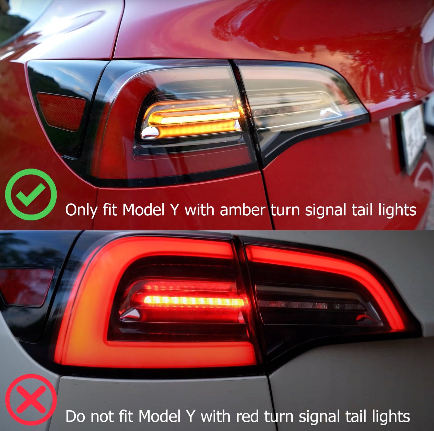 AlphaRex 20-22 Tesla Model Y PRO-Series LED Tail Lights Red Smoke w/Seq Sig