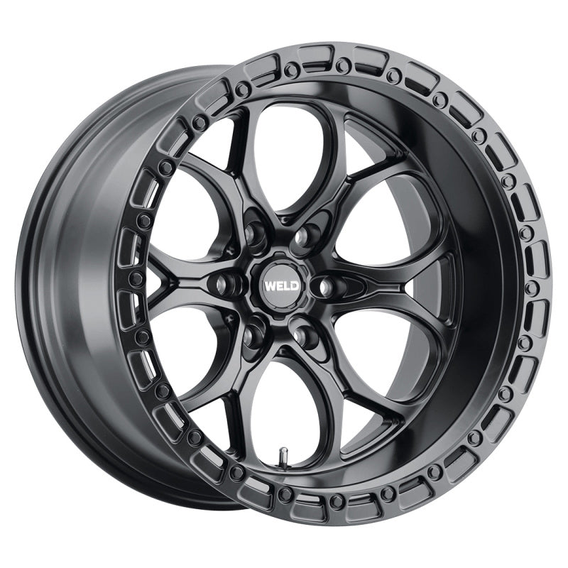 Weld W108 20X10 Ledge 6X135 ET-18 BS4.75 Satin Black / Black Ring 87.1