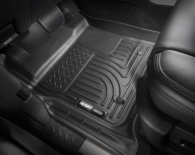 Husky Liners Ford F-150 Lightning SuperCrew Cab WeatherBeater Black 2nd Seat Floor Liner