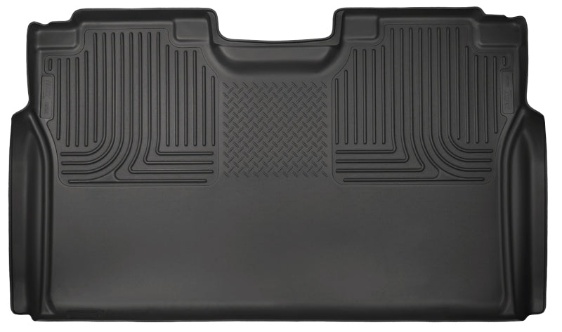 Husky Liners Ford F-150 Lightning SuperCrew Cab WeatherBeater Black 2nd Seat Floor Liner