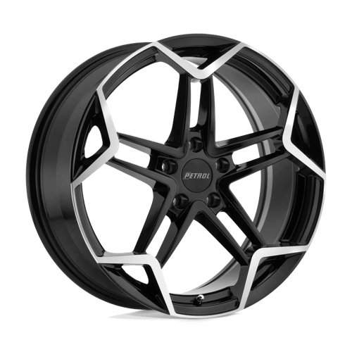 Petrol P1A GLOSS BLACK W/ MACHINED CUT FACE 5X114.3 19X8