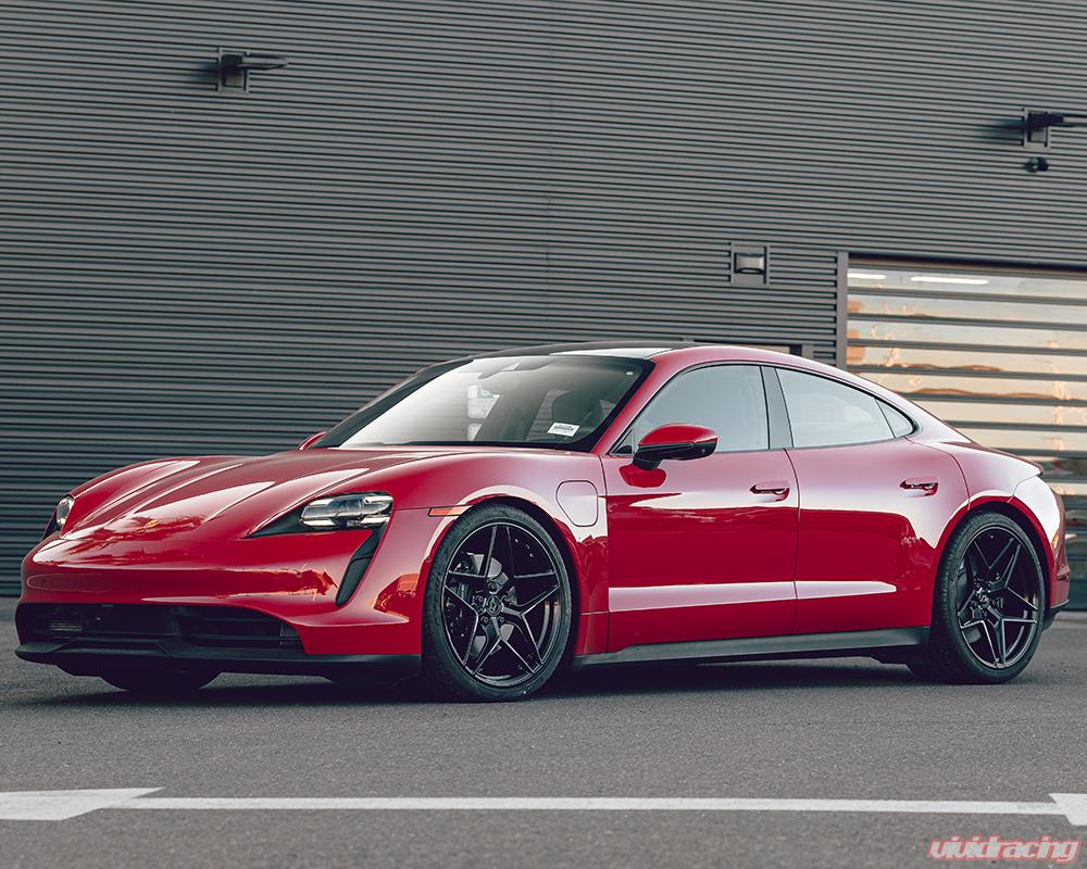 VR Forged D04 Wheel Package Porsche Taycan 21x9.5 & 21x11.5 Matte Black