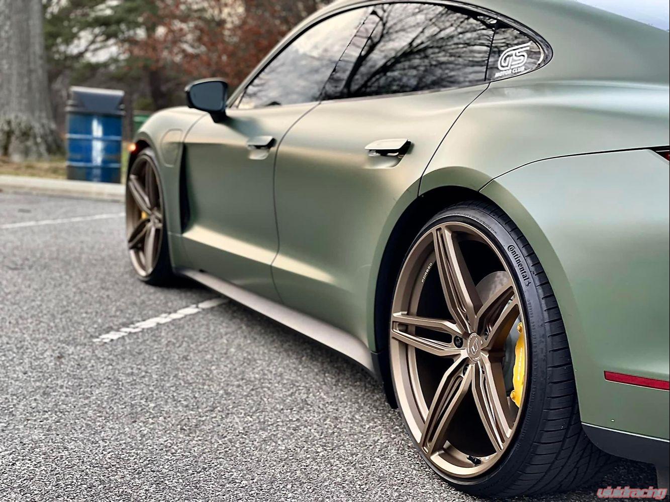 VR Forged D10 Wheel Package Porsche Taycan 22x10 & 22x11.5 Satin Bronze