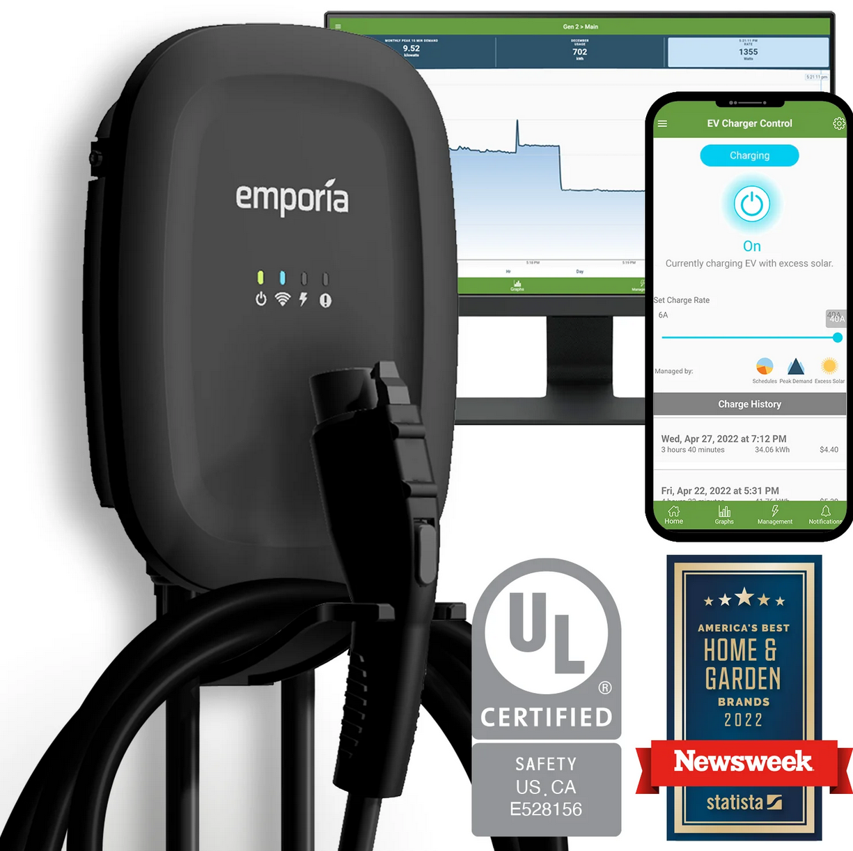 Emporia EV Charger 48A Black