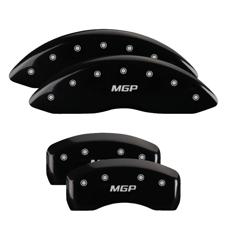 MGP 4 Caliper Covers Engraved Front & Rear Circle K/Kia Black Finish Silver Char 2018 Kia Niro