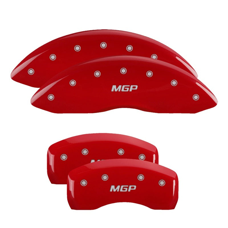 MGP 4 Caliper Covers Engraved Front & Rear Circle K/Kia Red Finish Silver Char 2019 Kia Niro