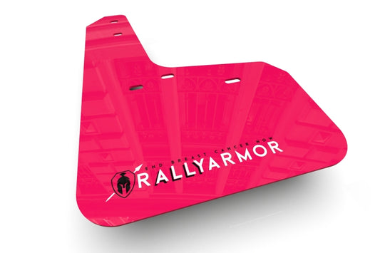 Rally Armor 2017-20 Tesla Model 3 Pink Mud Flap BCE White Logo