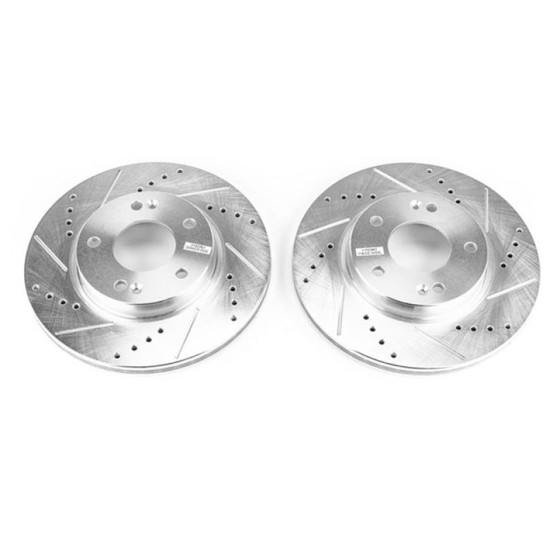 Power Stop 17-19 Hyundai Ioniq Front Evolution Drilled & Slotted Rotors - Pair