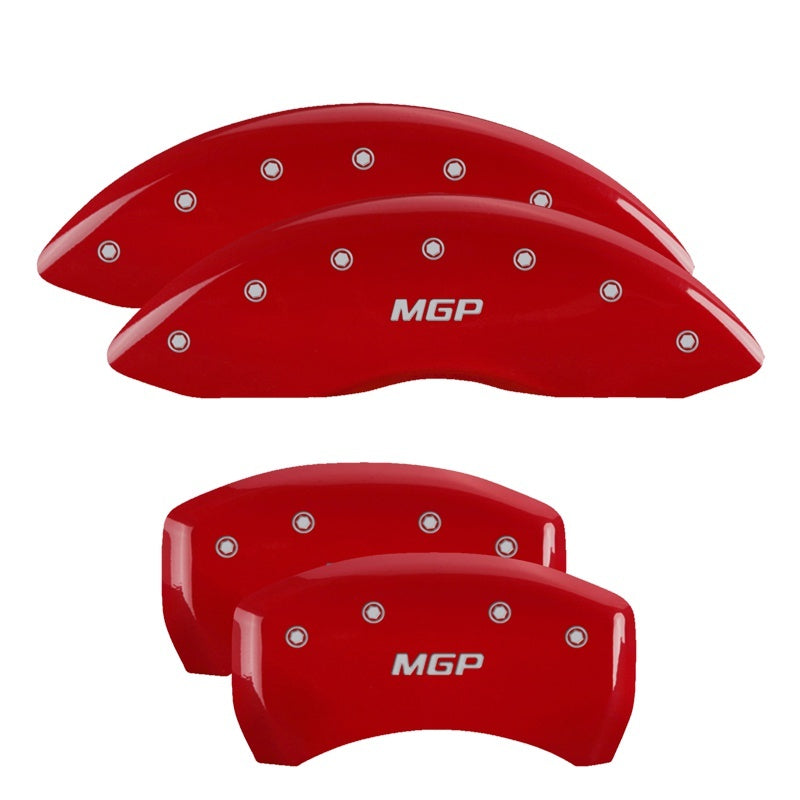 MGP 4 Caliper Covers Engraved Front & Rear MGP Red Finish Silver Characters 2015 BMW I8