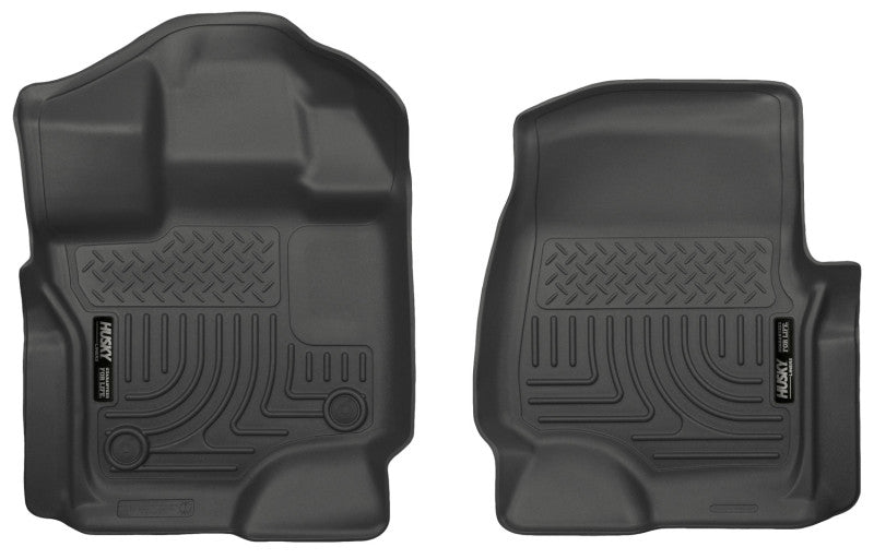 Husky Liners 2022+ Ford F-150 Lightning Super/Super Crew Cab WeatherBeater Black Front Floor Liners