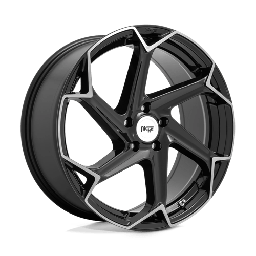 Niche 1PC M255 FLASH GLOSS BLACK BRUSHED 5X114.3 20X9