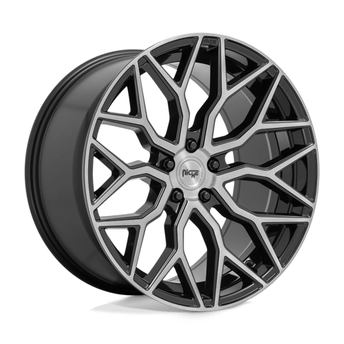 Niche 1PC M262 MAZZANTI GLOSS BLACK BRUSHED FACE 5X114.3 19X8.5