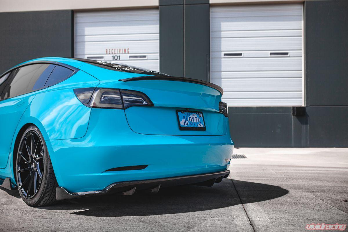 VR Aero 2018+ Tesla Model 3 Gloss Carbon Fiber Trunk Spoiler vrpVR