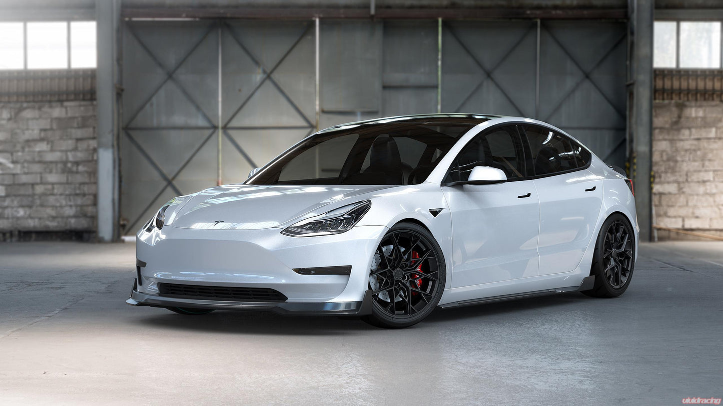 VR Aero 2018+ Tesla Model 3 Gloss Carbon Fiber Front Lip Spoiler