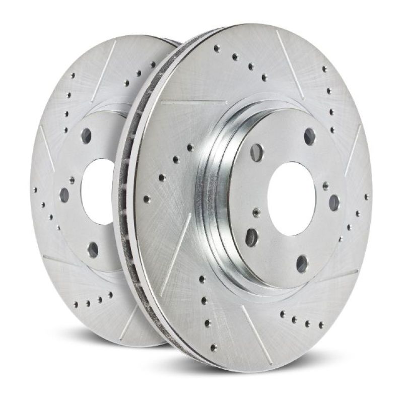 Power Stop 12-18 Tesla Model S Front Evolution Drilled & Slotted Rotors - Pair