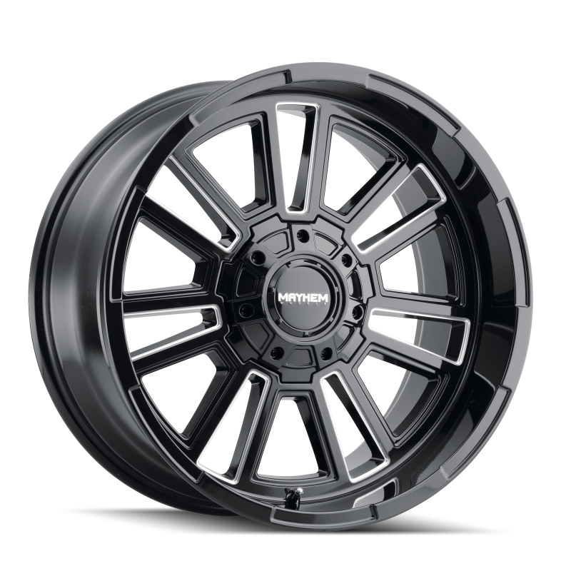 Mayhem 8115 Apollo 20x9 / 6x135 BP / 18mm Offset / 106mm Hub Black w/ Milled Spokes Wheel